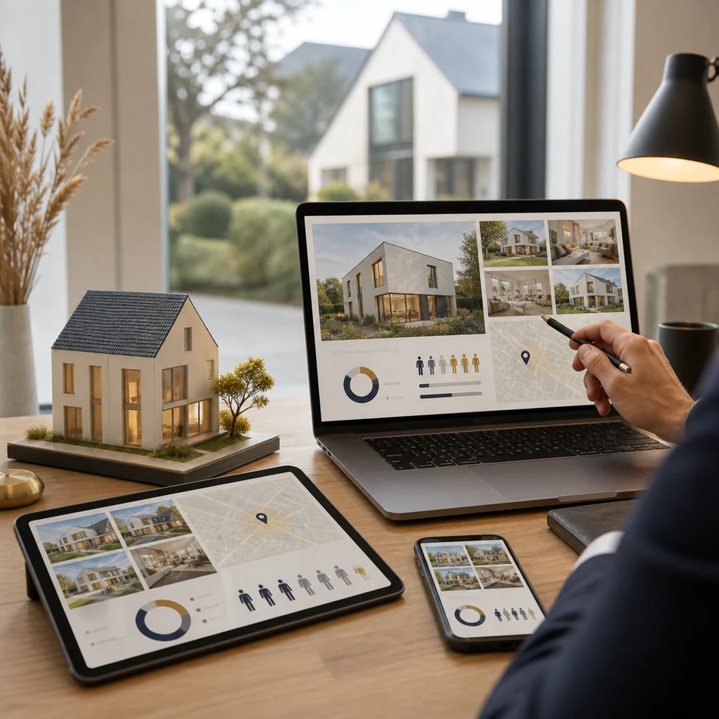 Digitale Immobilienpräsentation für gezielte Reichweite auf mehreren Kanälen