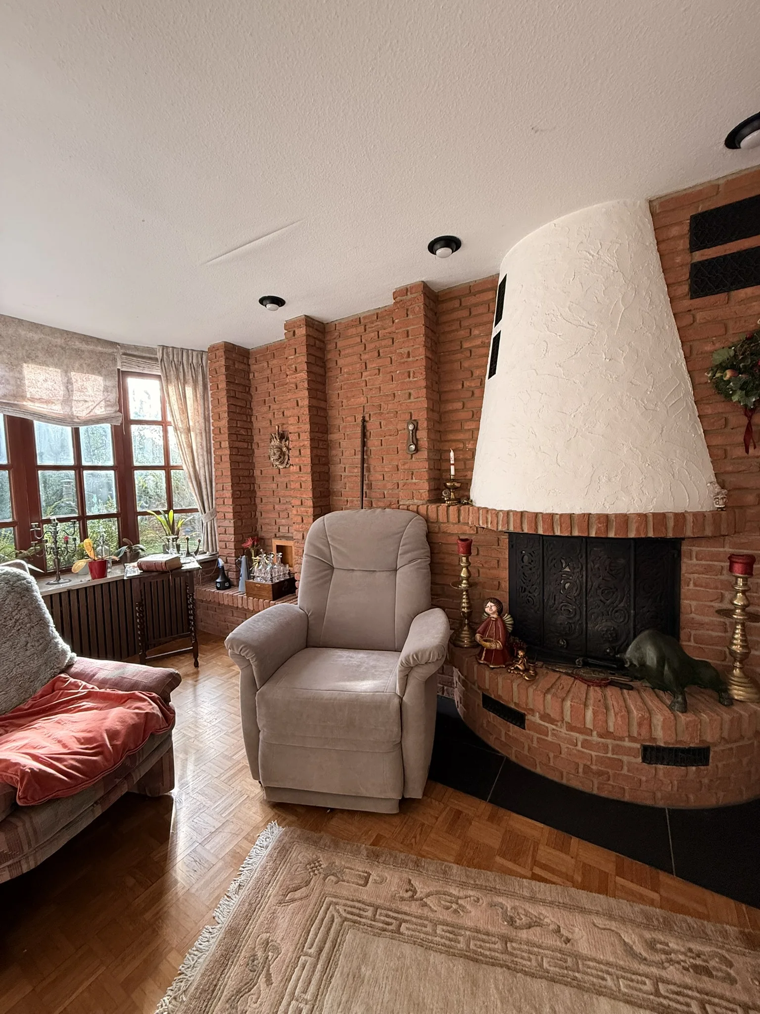 Bungalow in Hamburg-Marmstorf – Wohnbereich mit Kaminofen